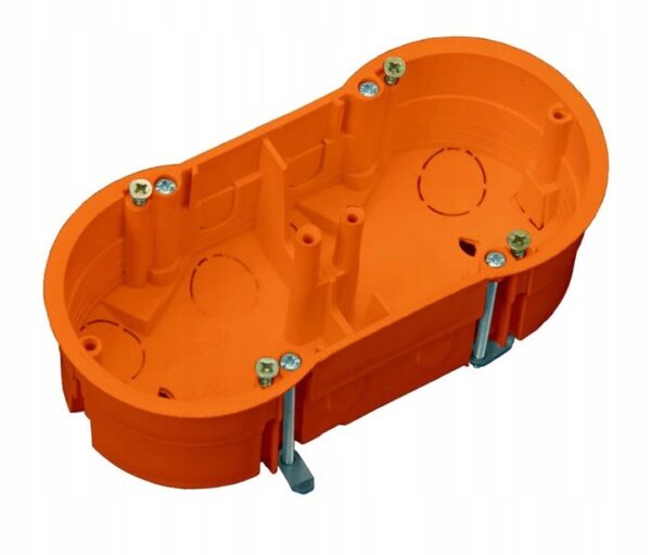 Puszka elektryczna podwójna do płyt gipsowych Pawbol A.0010P 13 x 4 x 6 mm