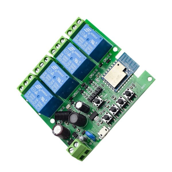 Przekaźnik TUYA 4CH DC 5-32V 4 kanały Wifi+RF beznapięciowy - obrazek 4