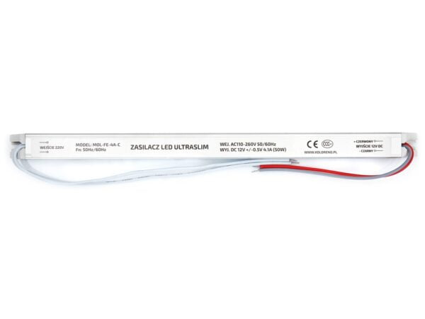 Zasilacz LED meblowy ultra płaski slim napięciowy 12V 48W - obrazek 2