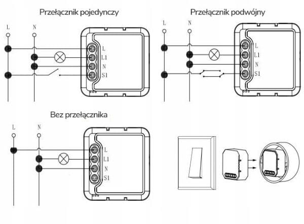 Przekaźnik 1 obwód WiFi TUYA Moduł OXT mini - obrazek 7