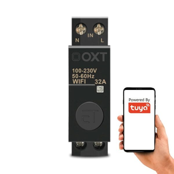 Inteligentny Sterownik 32A 19mm DIN WiFi TUYA OXT