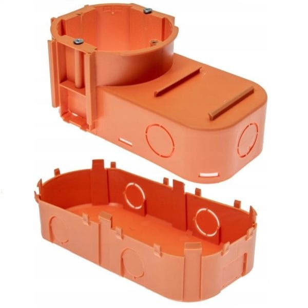 Puszka podtynkowa łączeniowa  GŁĘBOKA z wkrętami do elektroniki A.0083 PAWBOL - obrazek 2