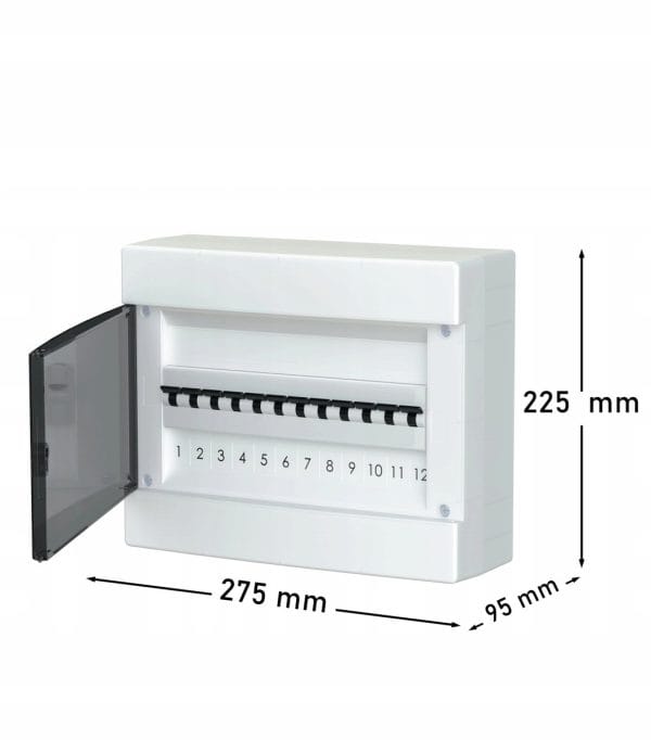 Rozdzielnica modułowa natynkowa plastikowa 1×12 IP40 C.1312-P PAWBOL - obrazek 2